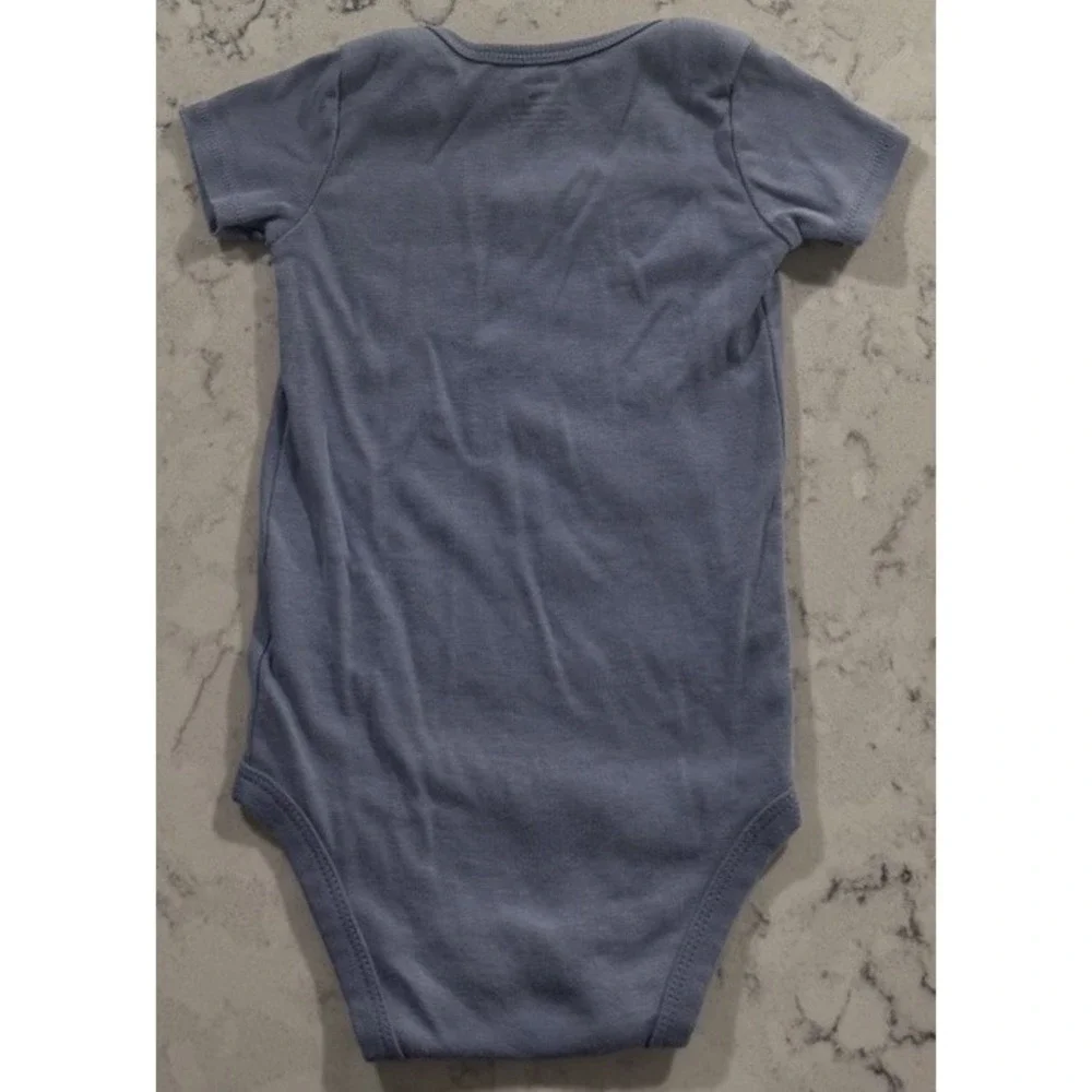Carters Baby Boy Bodysuit One Piece 18 Months Slate Blue Short Sleeve Cotton